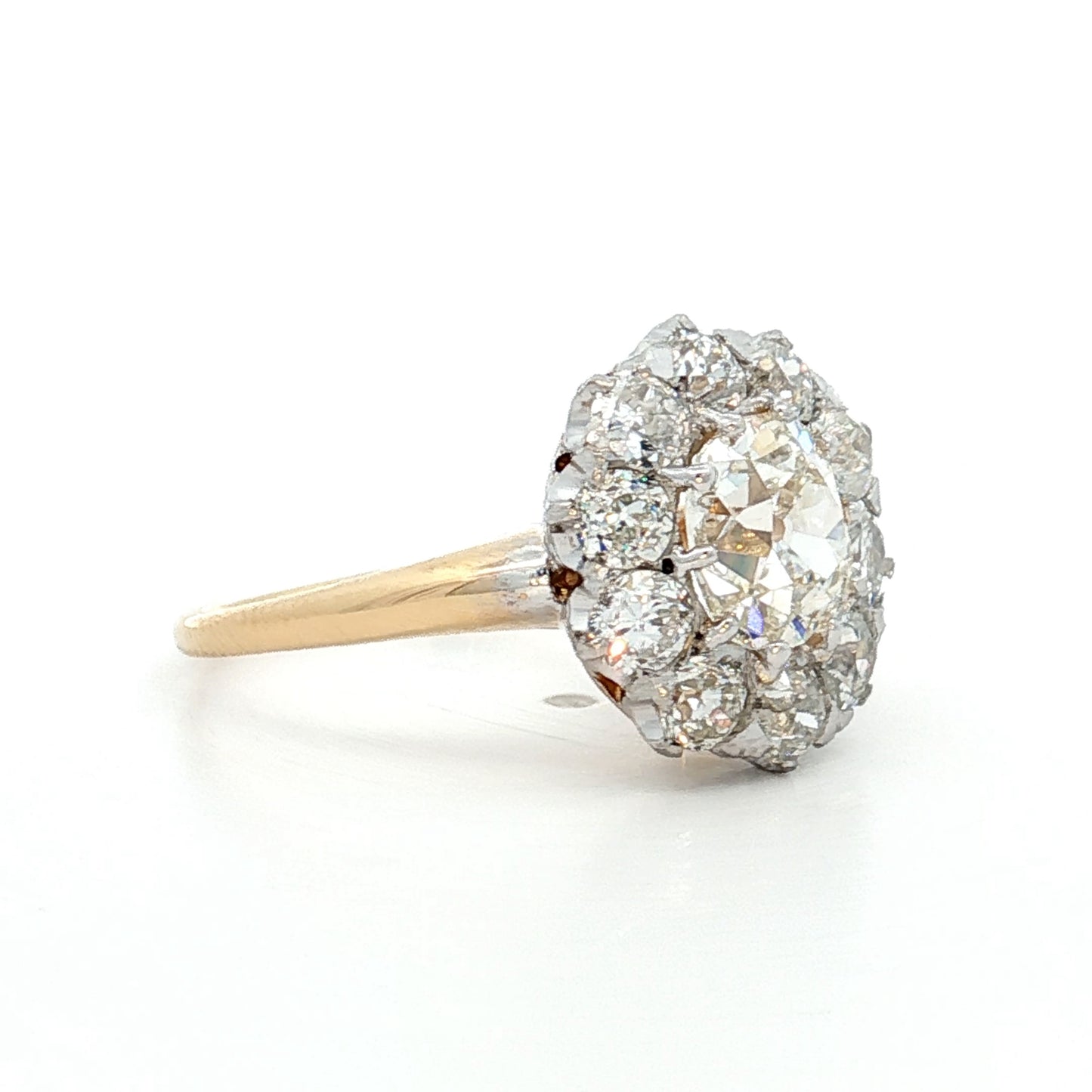 1.30 Victorian Old Mine Cut Diamond Engagement Ring 18k