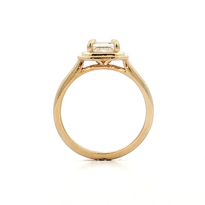.95 Asscher Diamond Engagement Ring in 14k Yellow Gold