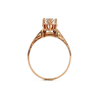 .88 Victorian Old European Diamond Engagement Ring 10k