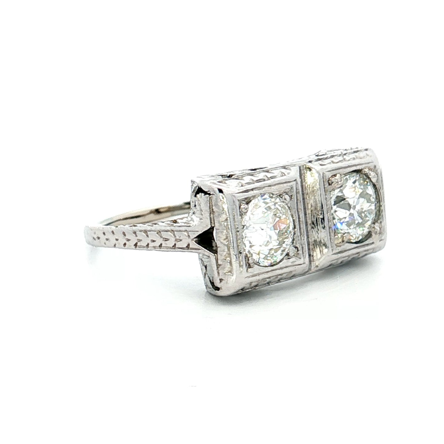 .95 Antique European Diamond Cocktail Ring 18k