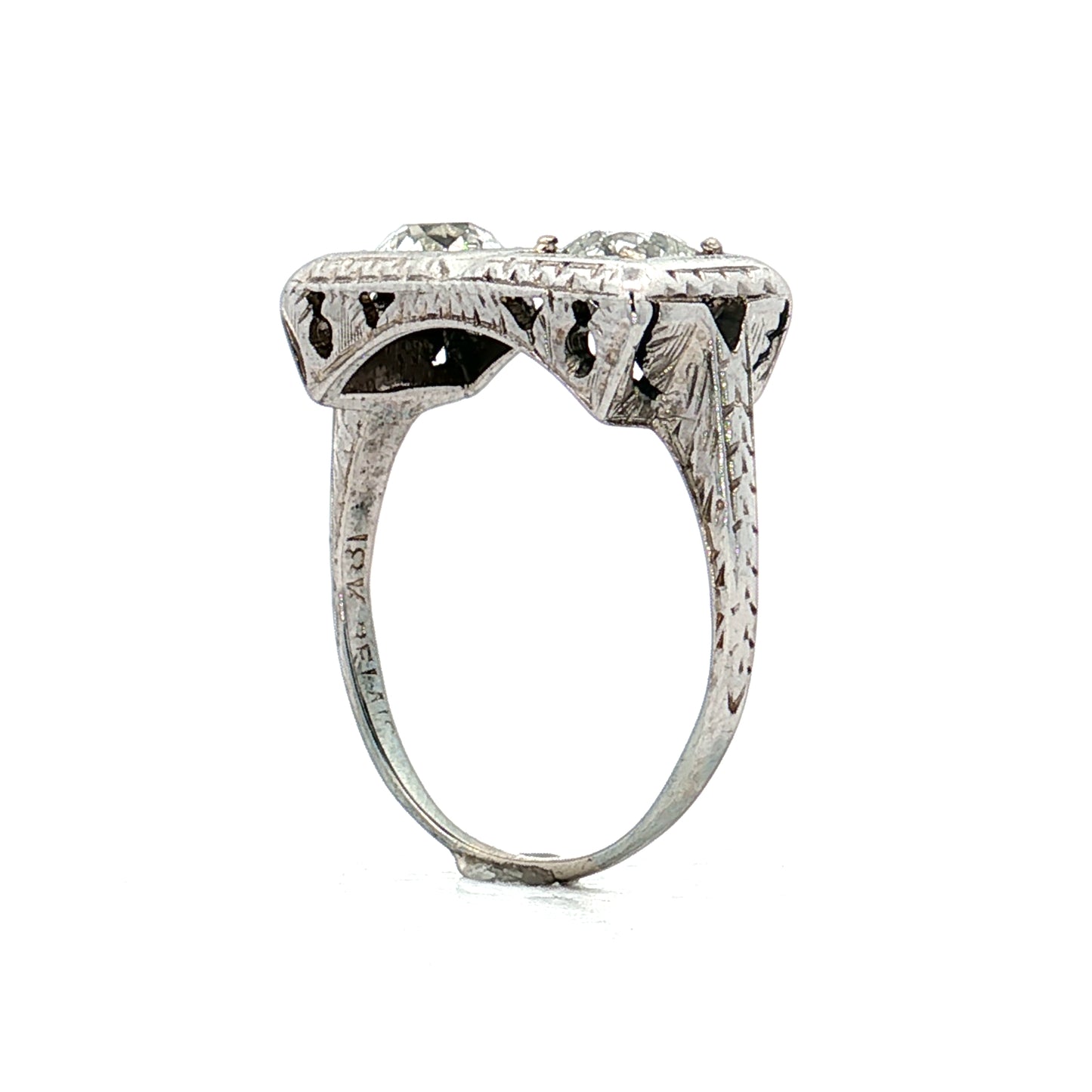 .95 Antique European Diamond Cocktail Ring 18k