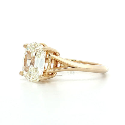 2.14 Antique Old Mine Cushion Diamond Engagement Ring 14k