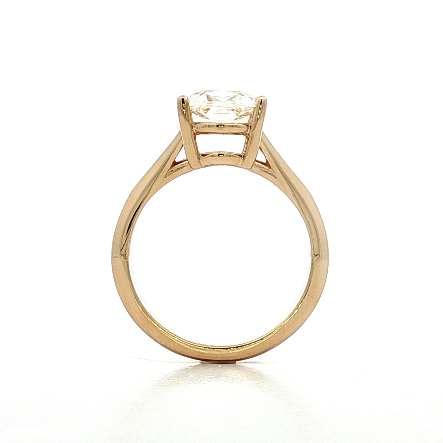 2.14 Antique Old Mine Cushion Diamond Engagement Ring 14k