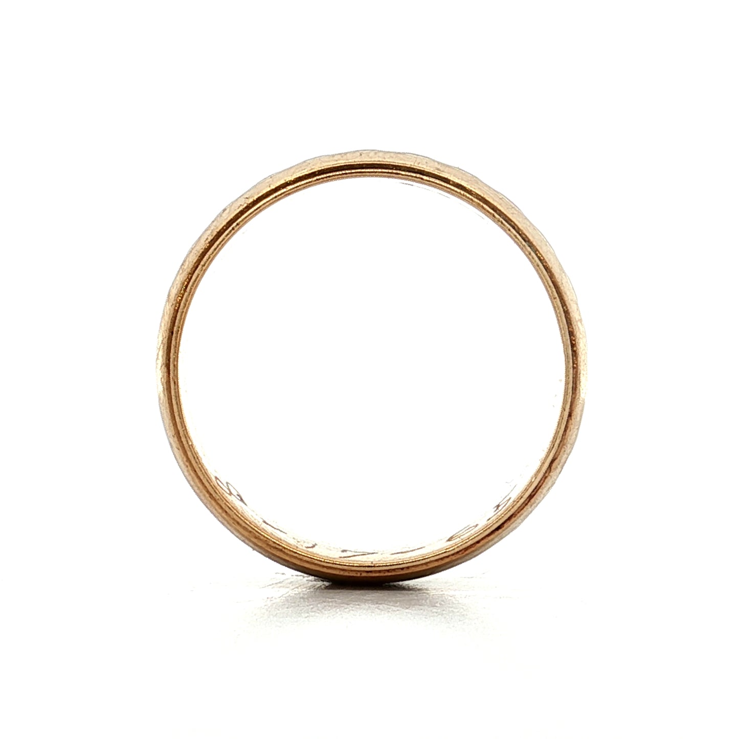 Mens Vintage 1950s Two-Tone Wedding Band 14k