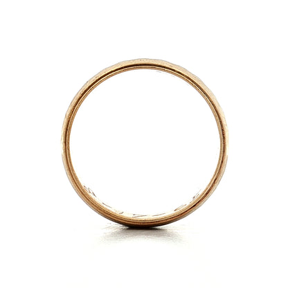Mens Vintage 1950s Two-Tone Wedding Band 14k