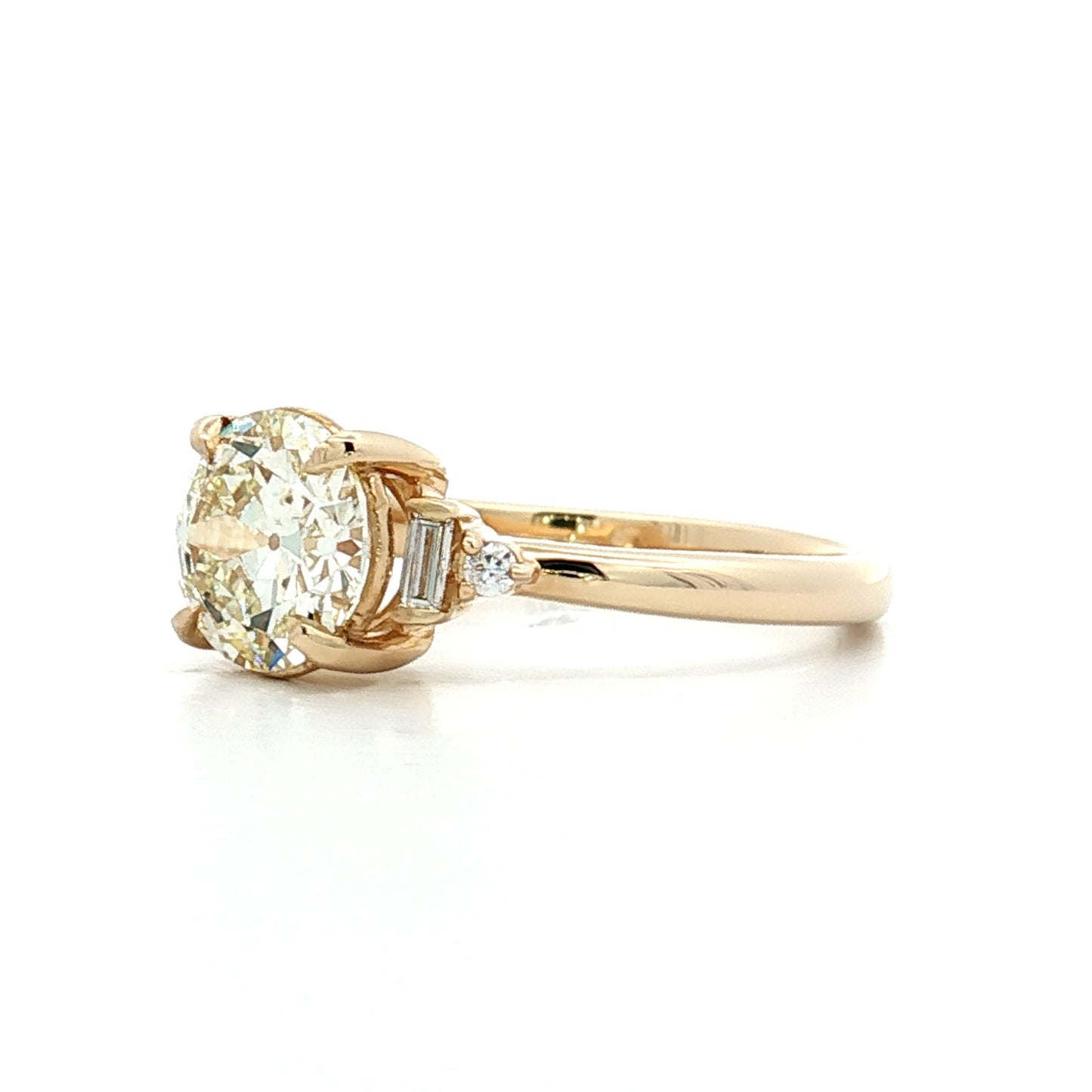 1.52 Old European Diamond Engagement Ring 14k