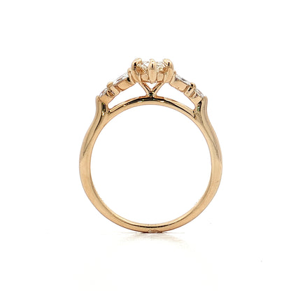 1.20 Marquise Diamond Engagement Ring in 14k Yellow Gold