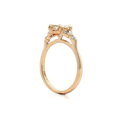 1.20 Marquise Diamond Engagement Ring in 14k Yellow Gold