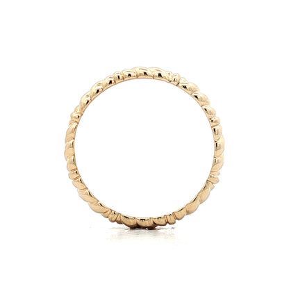 4mm Mens Ridged Rope Wedding Band in 14k