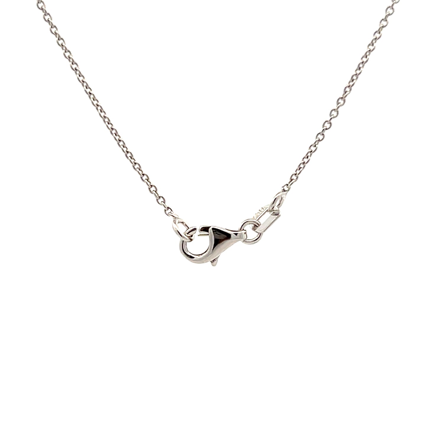 .18 V Shaped Bar Pendant Necklace in 18k White Gold