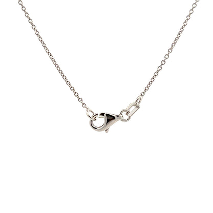 .18 V Shaped Bar Pendant Necklace in 18k White Gold