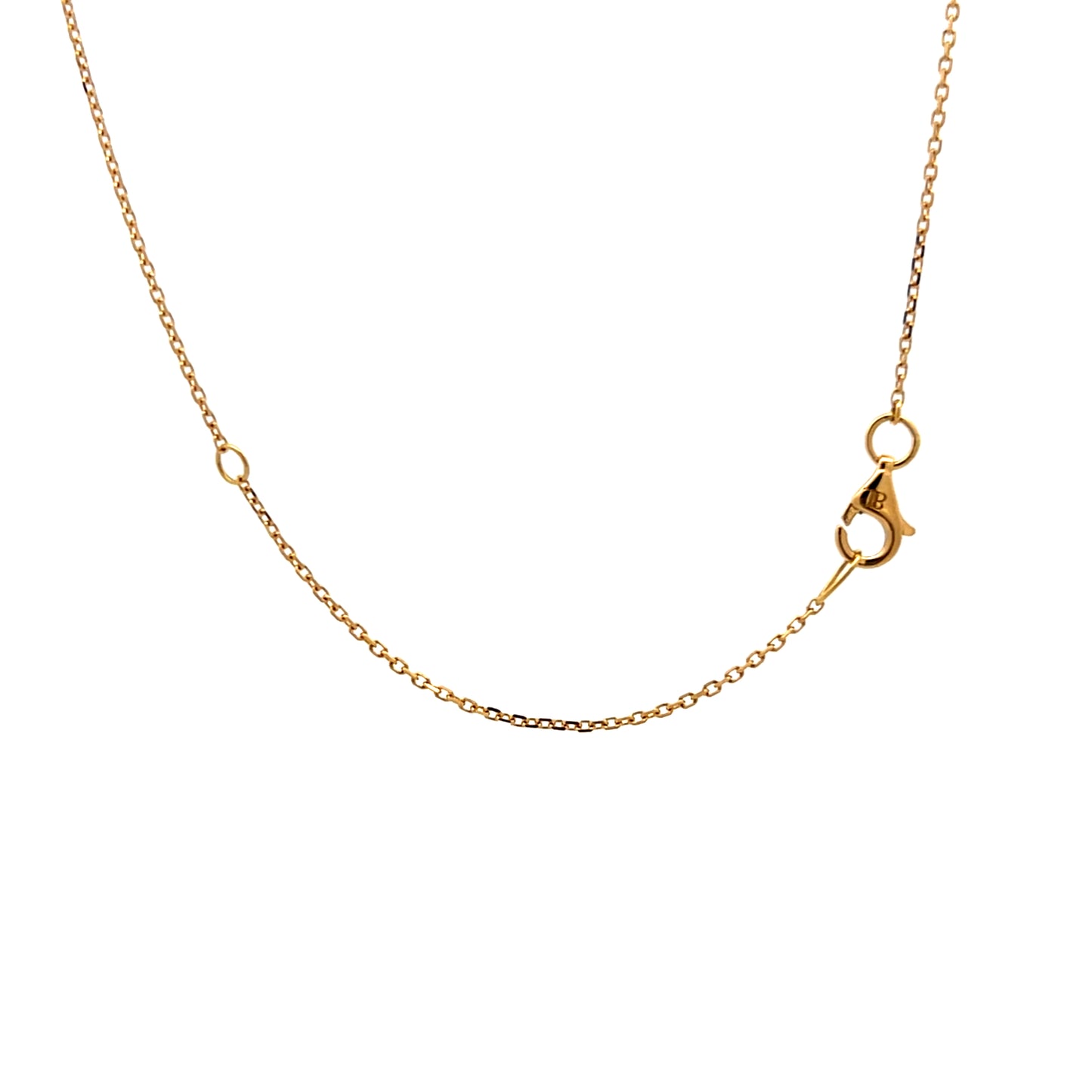 .44 V Shaped Bar Pendant Necklace in 18k Yellow Gold