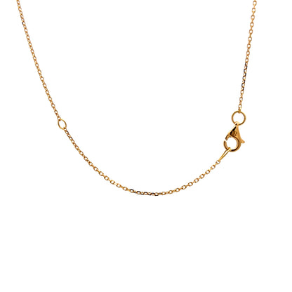 .44 V Shaped Bar Pendant Necklace in 18k Yellow Gold