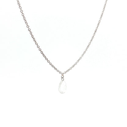 .28 Pear Diamond Pendant Necklace 14k White Gold