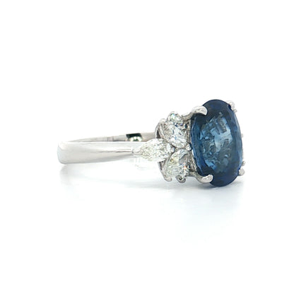 2.70 Oval Sapphire Engagement Ring in Platinum