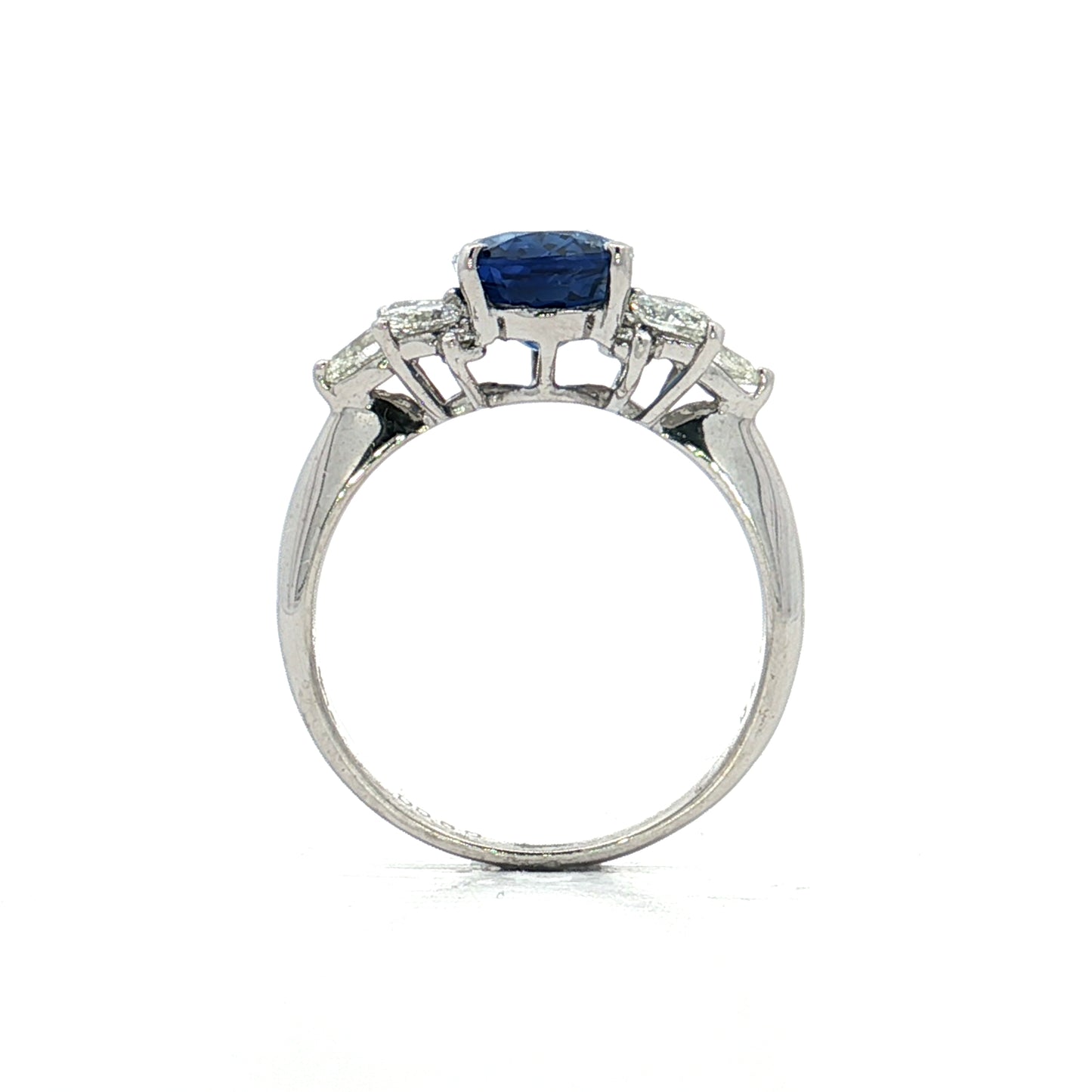 2.70 Oval Sapphire Engagement Ring in Platinum