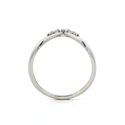 .18 Diamond Contour Wedding Band in 14k White Gold