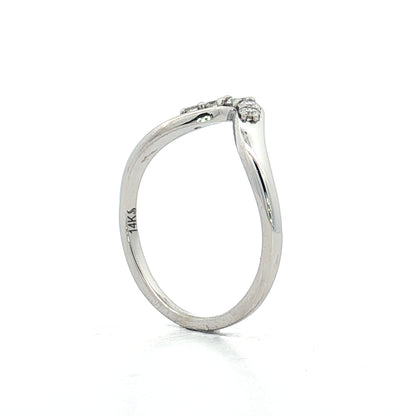 .18 Diamond Contour Wedding Band in 14k White Gold