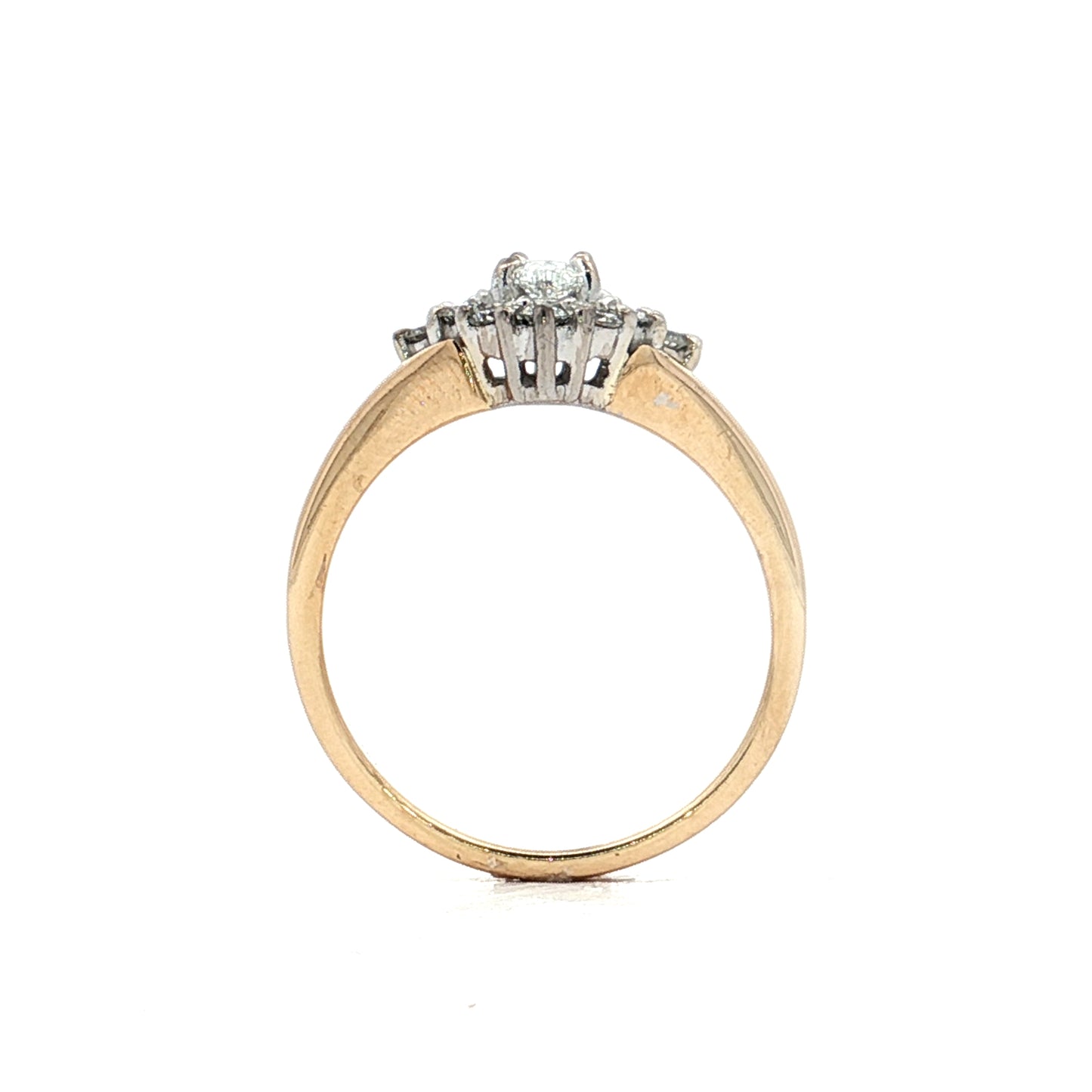 .39 Marquise Diamond Halo Engagement Ring in 14k