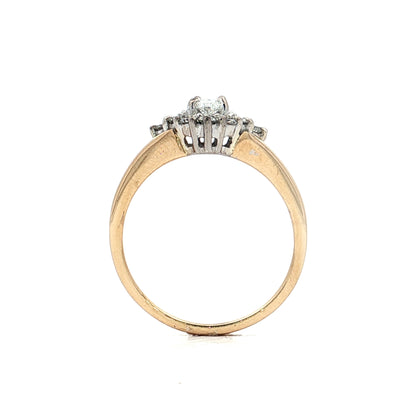 .39 Marquise Diamond Halo Engagement Ring in 14k