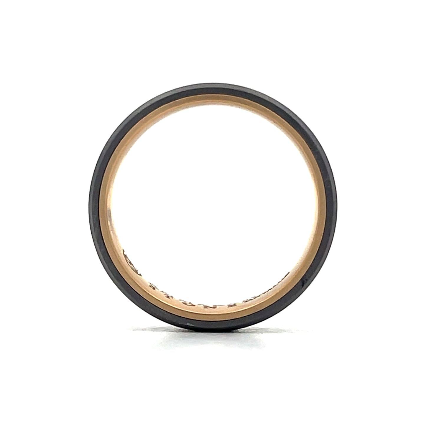 Mens Satin Finished Tantalum Wedding Band in 14k