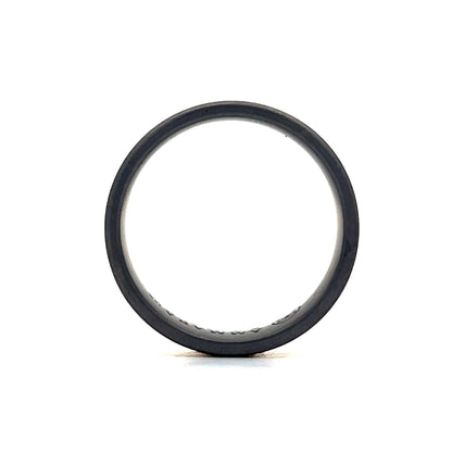 Mens Brushed Tantalum Wedding Band in 14k