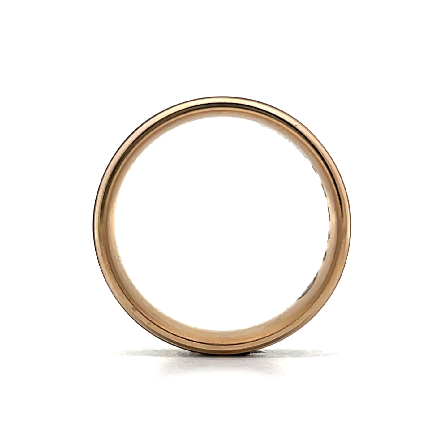 Mens Beveled Edge Tantalum Wedding Band in 14k