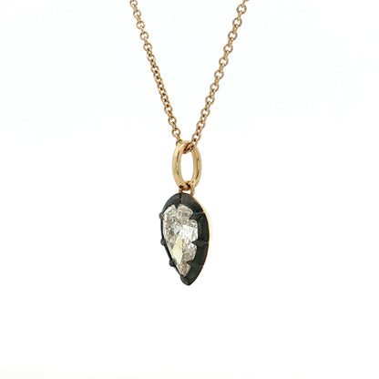 2.48 Pear Cut Diamond Pendant Necklace in 18k