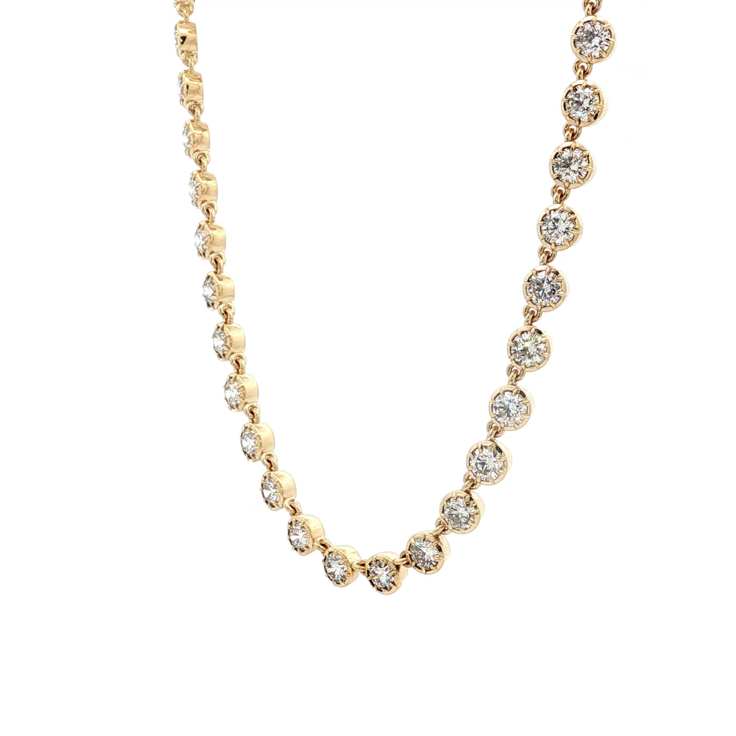 11.92 Diamond Statement Necklace in 18k Yellow Gold