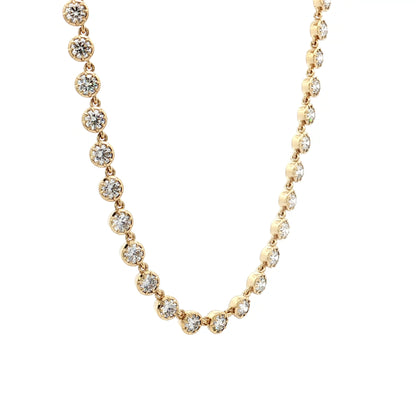 11.92 Diamond Statement Necklace in 18k Yellow Gold