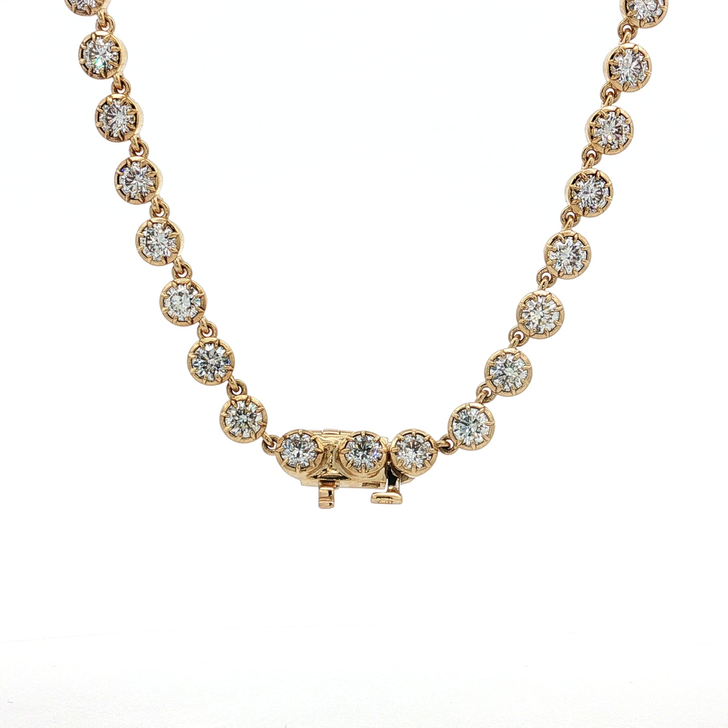 11.92 Diamond Statement Necklace in 18k Yellow Gold