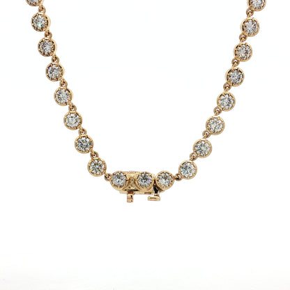 11.92 Diamond Statement Necklace in 18k Yellow Gold