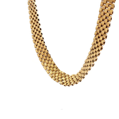 Vintage Tiffany & Co Watch Link Collar Necklace in 18k