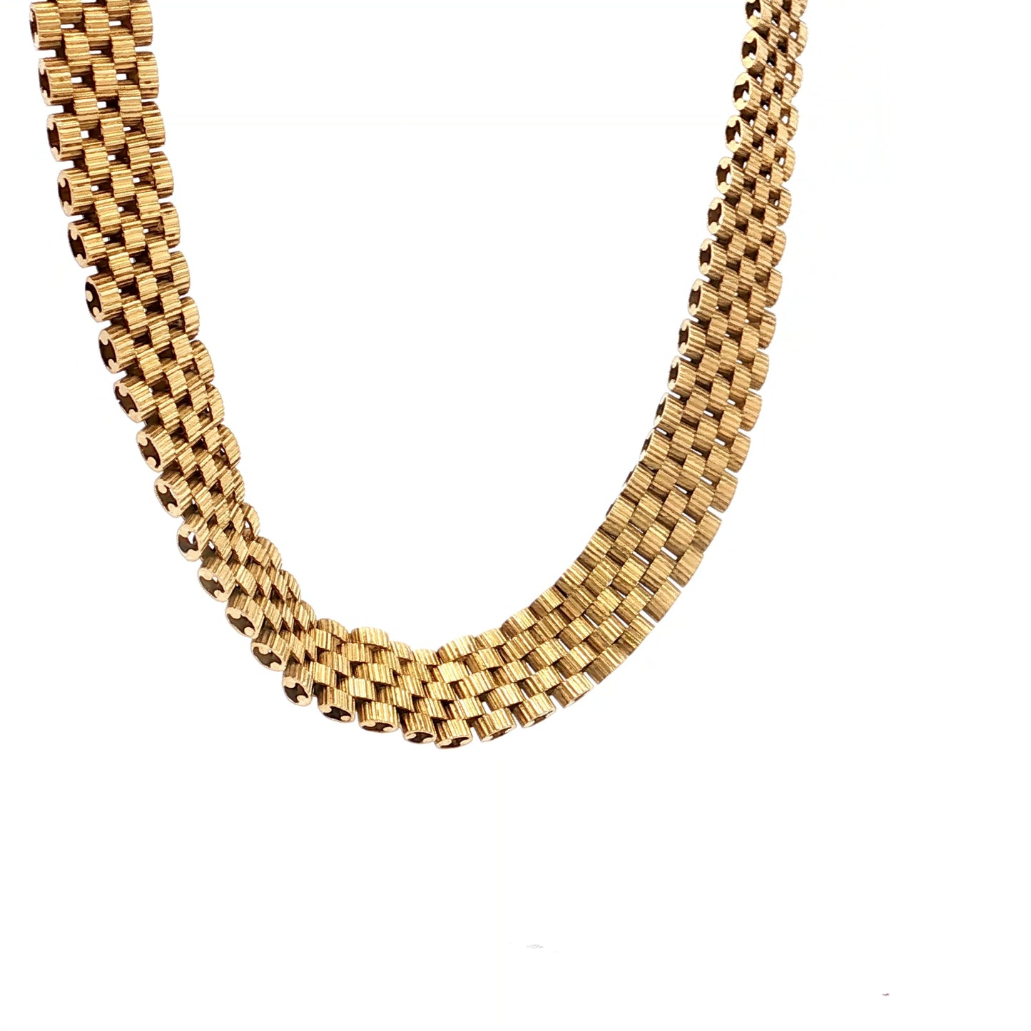 Vintage Tiffany & Co Watch Link Collar Necklace in 18k