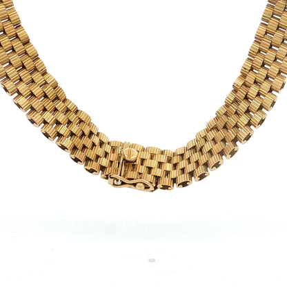 Vintage Tiffany & Co Watch Link Collar Necklace in 18k