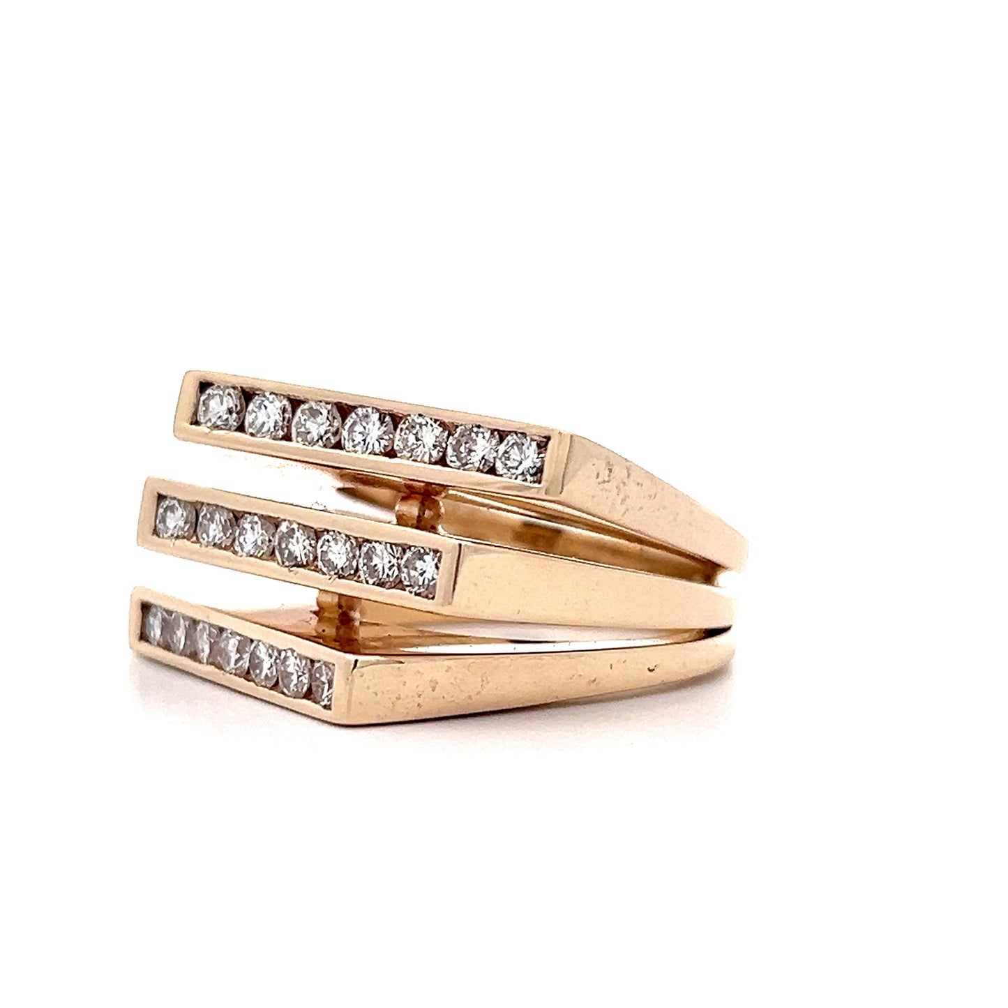 1.36 Diamond Stacking Cocktail Ring in 14k Yellow Gold
