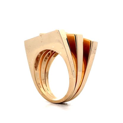 1.36 Diamond Stacking Cocktail Ring in 14k Yellow Gold