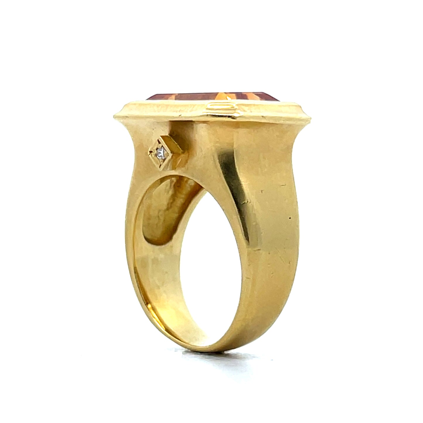 10.44 Citrine Statement Ring in 18k Yellow Gold