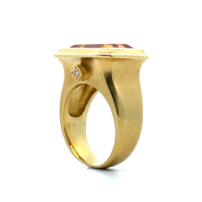 10.44 Citrine Statement Ring in 18k Yellow Gold