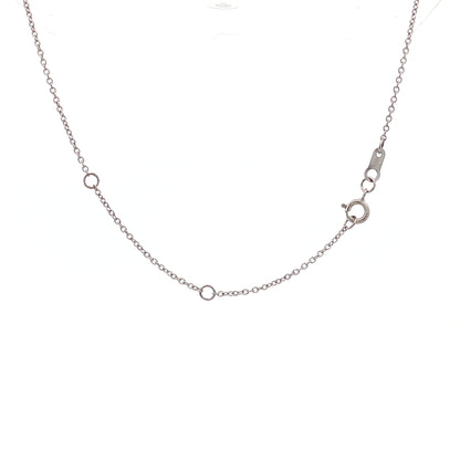 .24 Emerald Cross Pendant Necklace in 14k White Gold