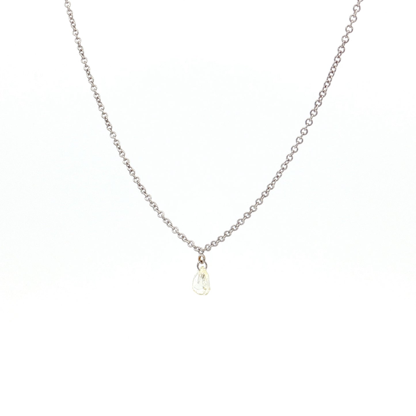 .25 Pear Cut Diamond Pendant Necklace 18k