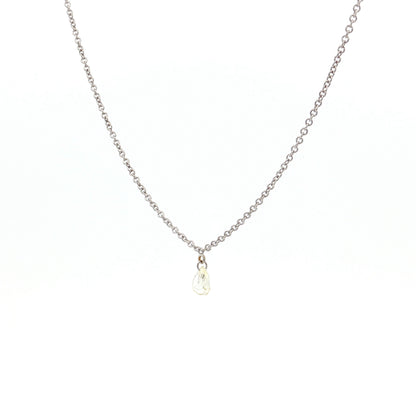 .25 Pear Cut Diamond Pendant Necklace 18k