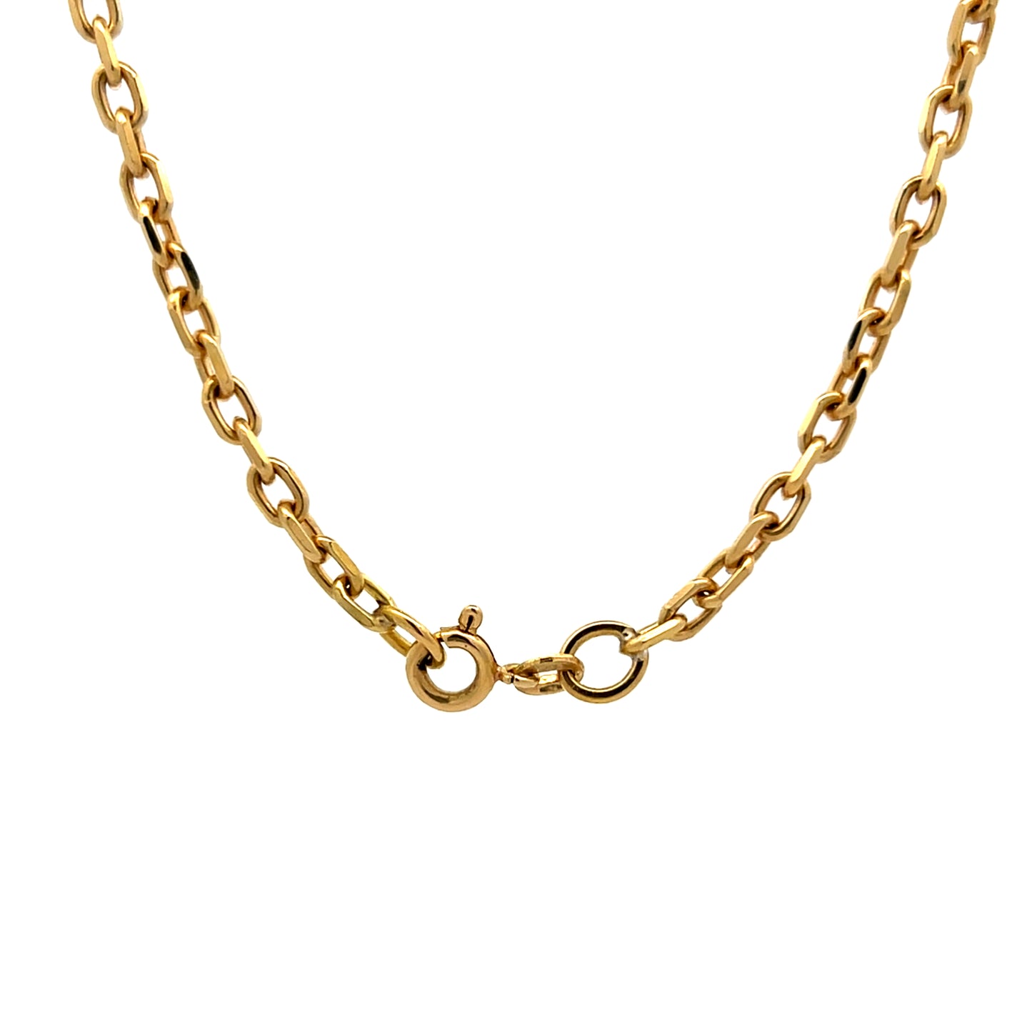 31 Inch Oval Curb Link Necklace in 18k Yellow Gold