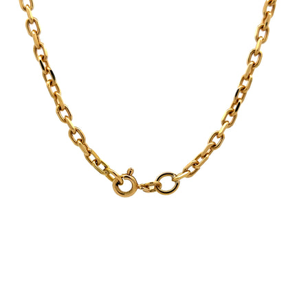 31 Inch Oval Curb Link Necklace in 18k Yellow Gold