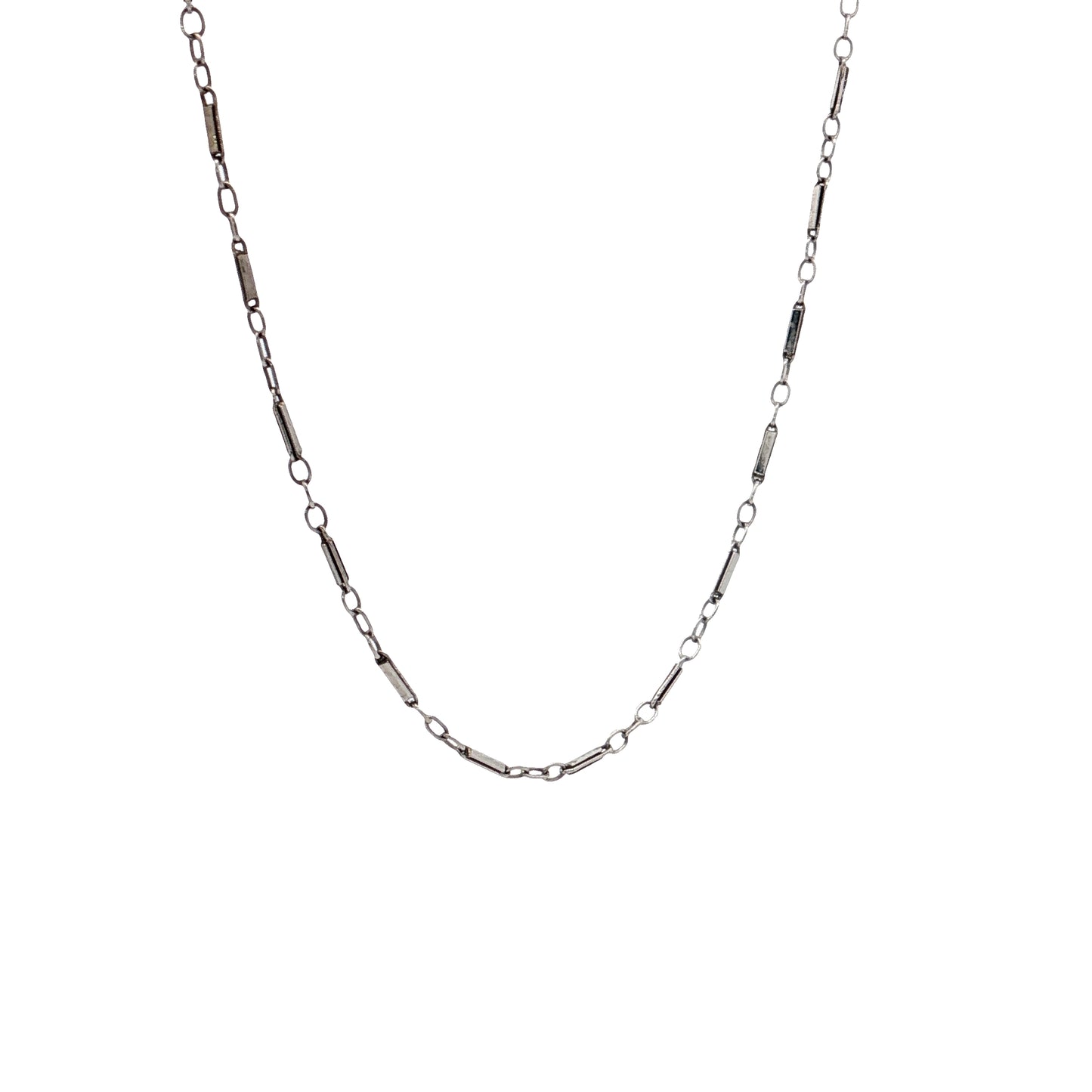 Antique Art Deco Chain Necklace in 14k White Gold
