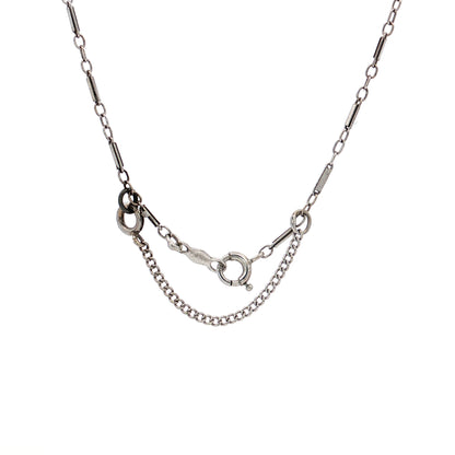 Antique Art Deco Chain Necklace in 14k White Gold