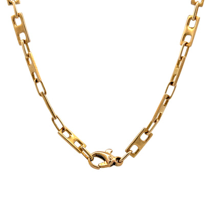 Vintage Rectangular Mariner Link Chain in 14k Yellow Gold