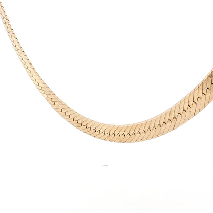 8mm Herringbone Collar Necklace in 14k Yellow Gold