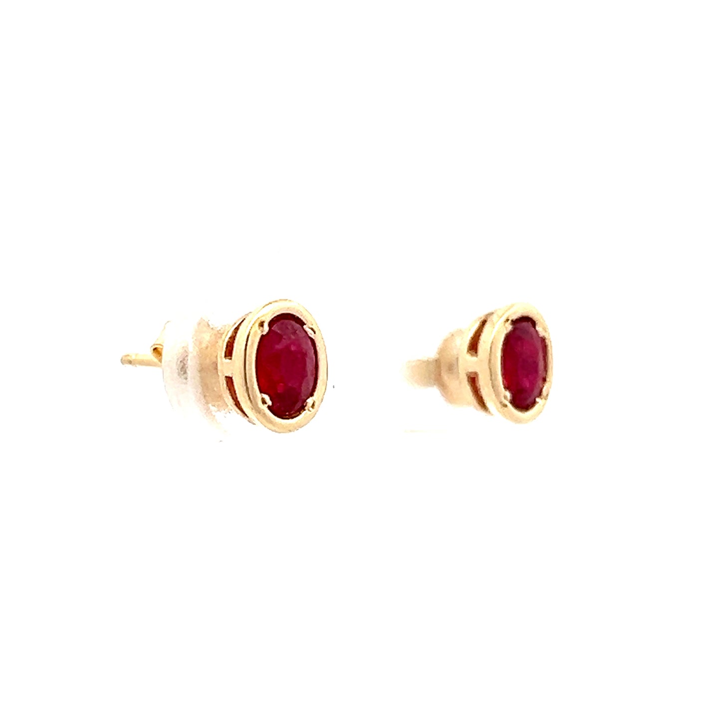 .30 Ruby Stud Earrings in 14k Yellow Gold