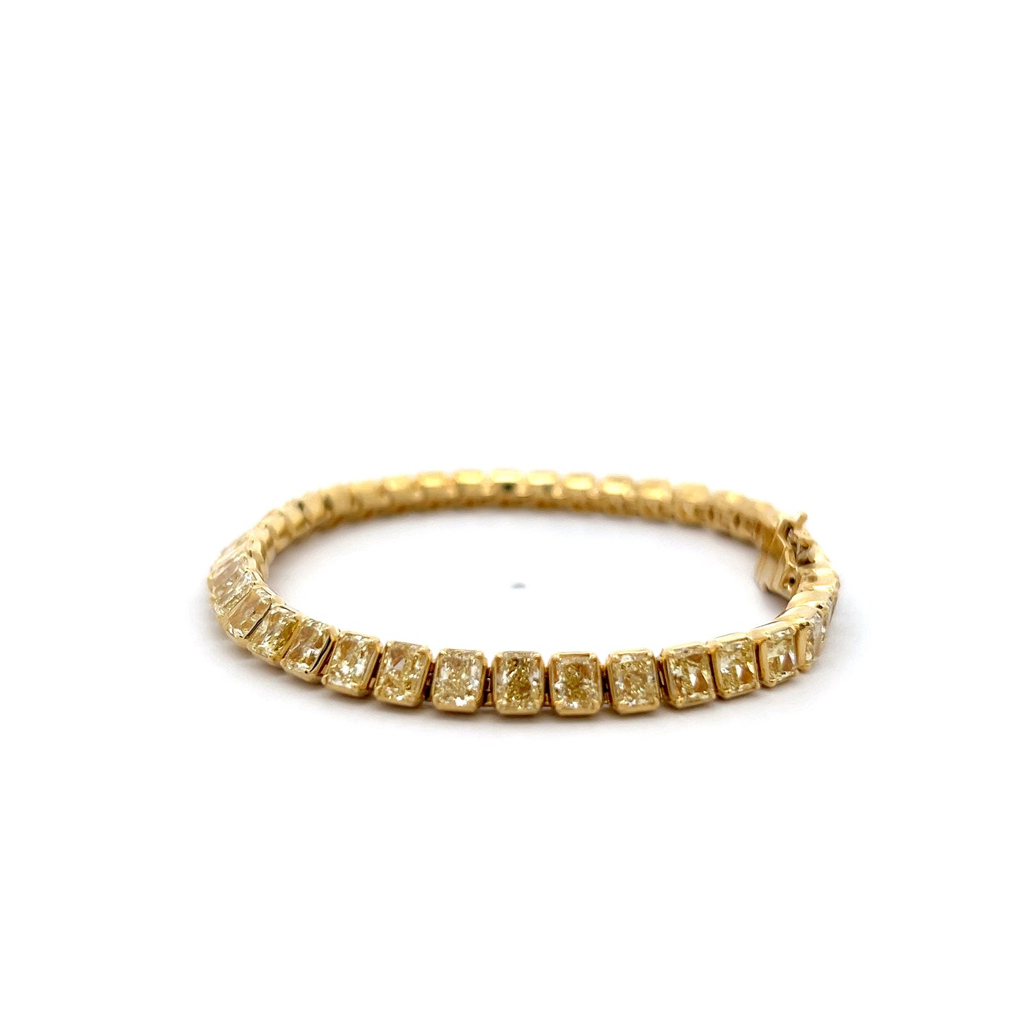 14.21 Radiant Cut Diamond Bracelet in 18k Yellow Gold